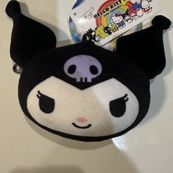 Kuromi Hello kitty and friends plush pouch clip