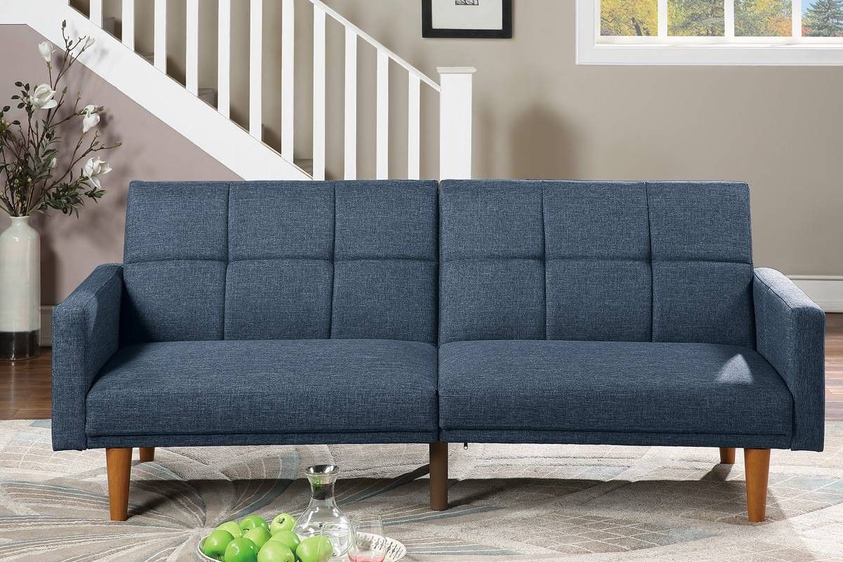 Brand New Navy Blue Futon Sofa Sleeper