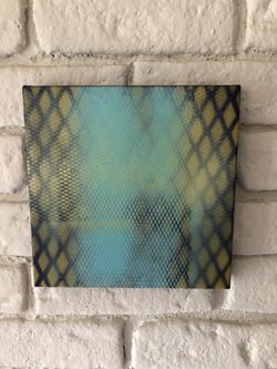 New Original Work- 8x8 stretched Canvas- Sprayed Abstract