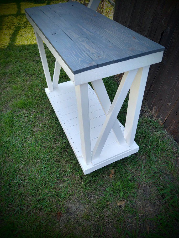 Custom Built Farmhouse Hall Table/ Entryway 