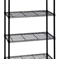 HDX 4-Tier Black Steel Wire Shelf – 36”W x 54”H x 14”D