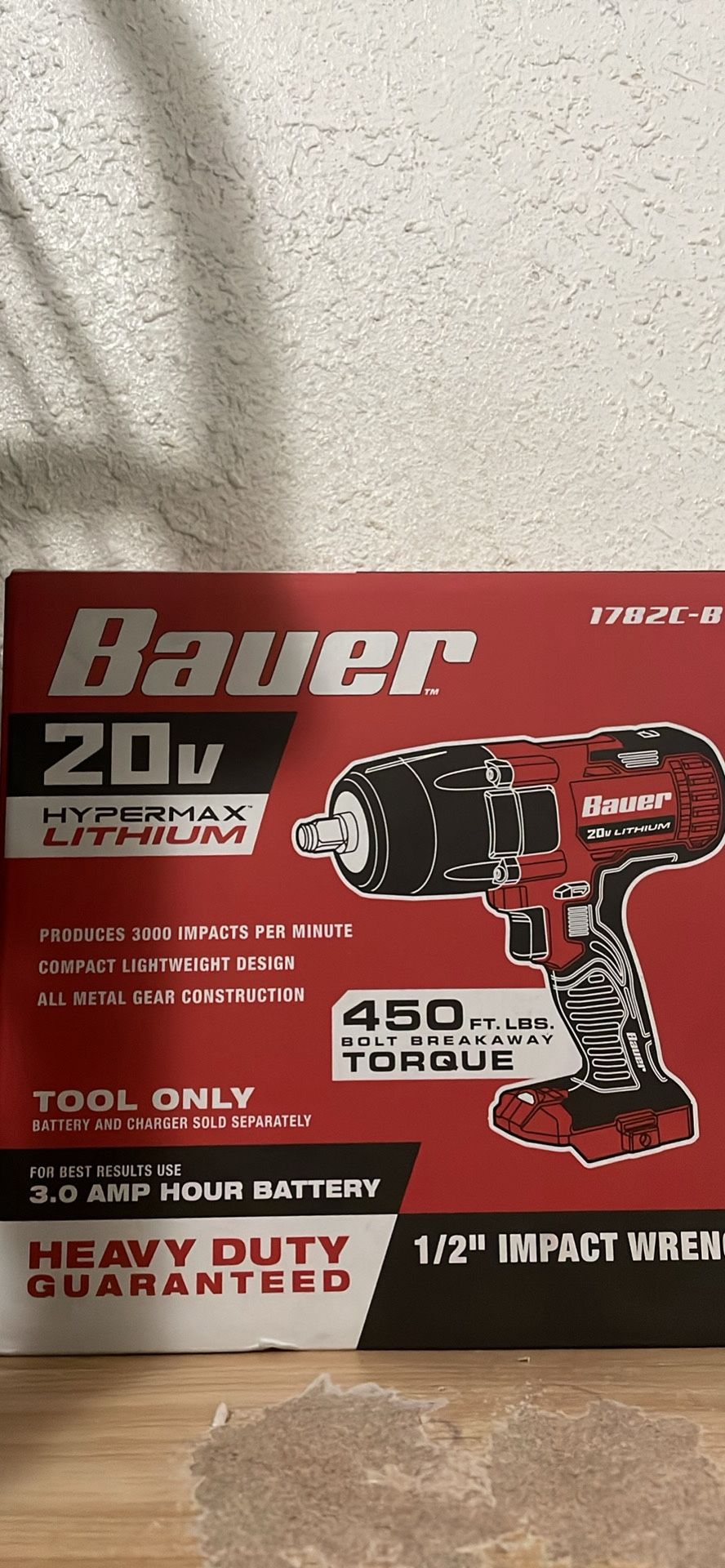 IBAUER 20V 1/2 In. IMPACT WRENCH Bauer starter kit 5ah battery and charger