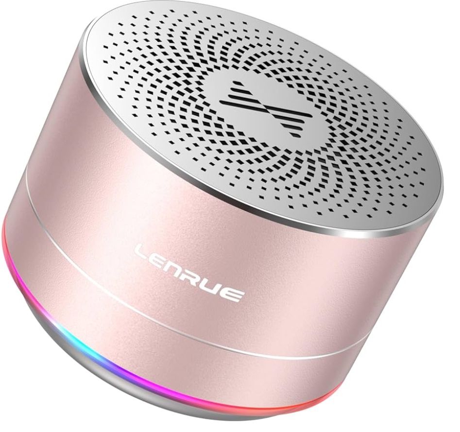 BRAND NEW IN BOX LENRUE A2 Portable Wireless Bluetooth Speaker with Lights and Lanyard,5W Mini Small Metal Speakers Bluetooth 5.0/Aux-in