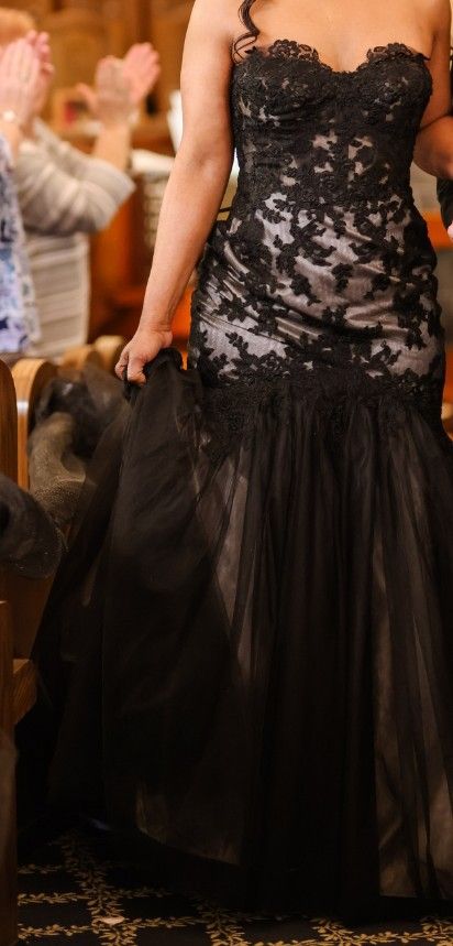 Wedding Dress,size 12 (Black)