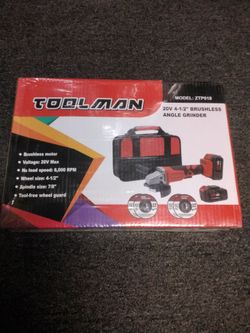 TOOL MAN 20V 4-1/2" BRUSHLESS ANGLE GRINDER