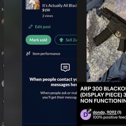 It’s Actually All Black Dm Me Prop 4in ARP 