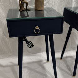 Pair Of Mid Century Style Bedside/end Tables 