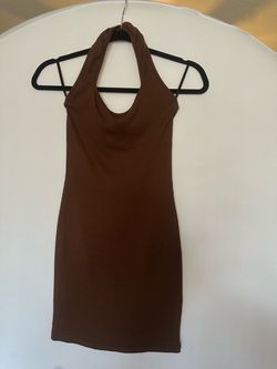 Halter ribbed dress