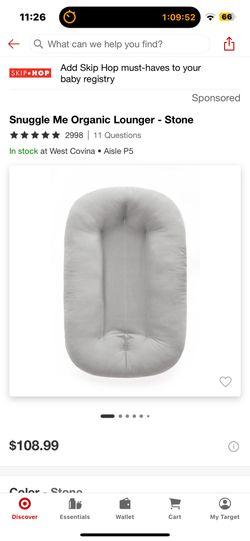 Snuggle Me Organic Lounger - Stone