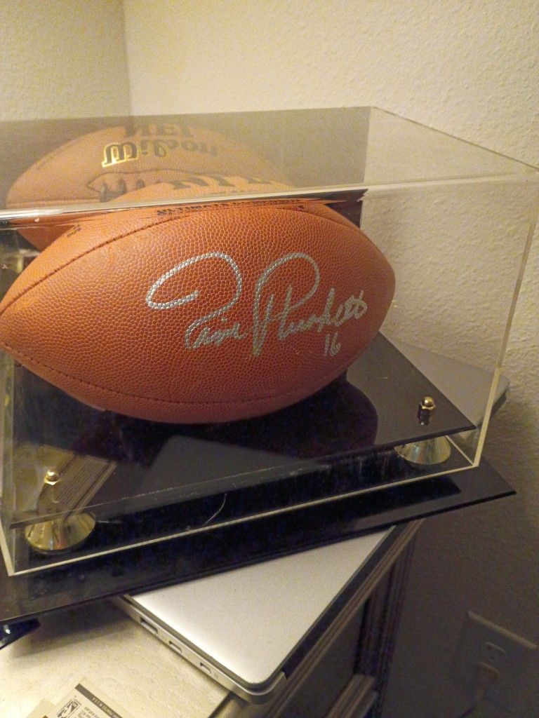 Jim Pinkett Signed Football