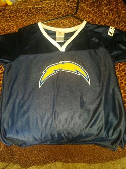 Woman's large Chargers football jersey large