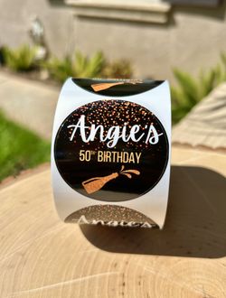 CUSTOM BOPP LABELS FOR BUSINESS advertising on Cups Drinks Hydro Flasks Cosmetics Party Goody Bags