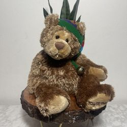 OFFICE DEPOT TEDDY B CARING GUND BEAR 3RD ED. CHRISTMAS BELL WINTER SCARF PLUSH
