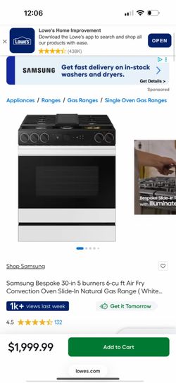 Samsung Gas oven
