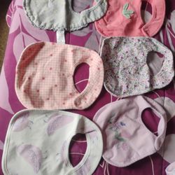 Baby Girl Bibs $2.00 Each Or All 6 For $6.00