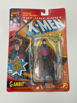Toy Biz The Uncanny X-Men Gambit Power Kick Action Figure 1993 Vintage Sealed