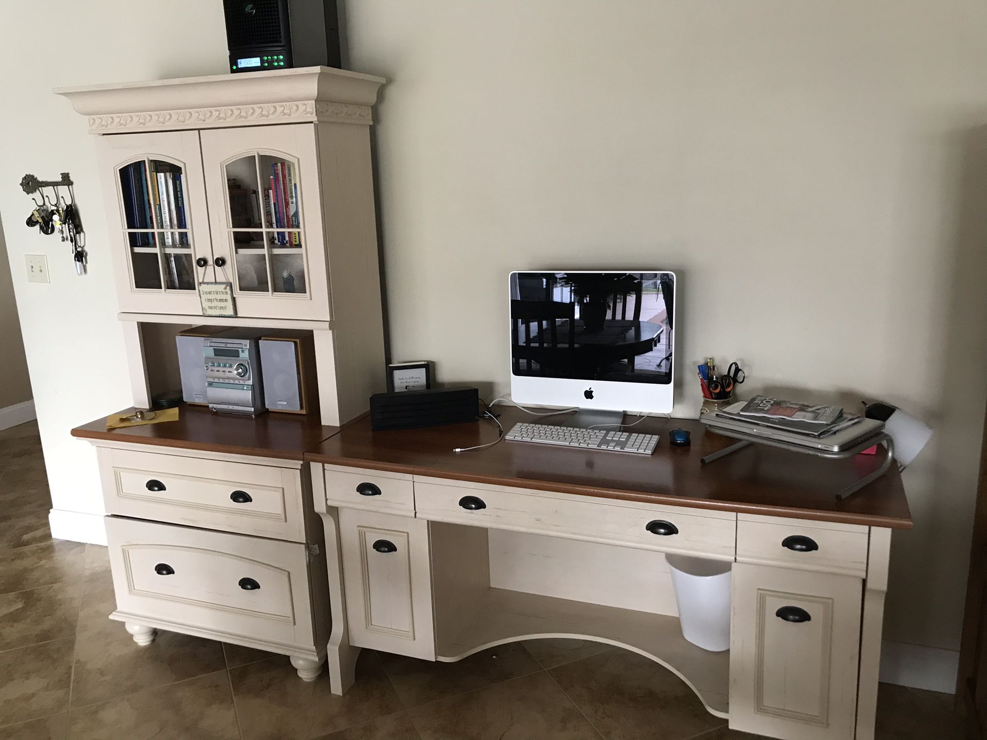 Office desk & hutch from the Christopher Lowell Shore Collection