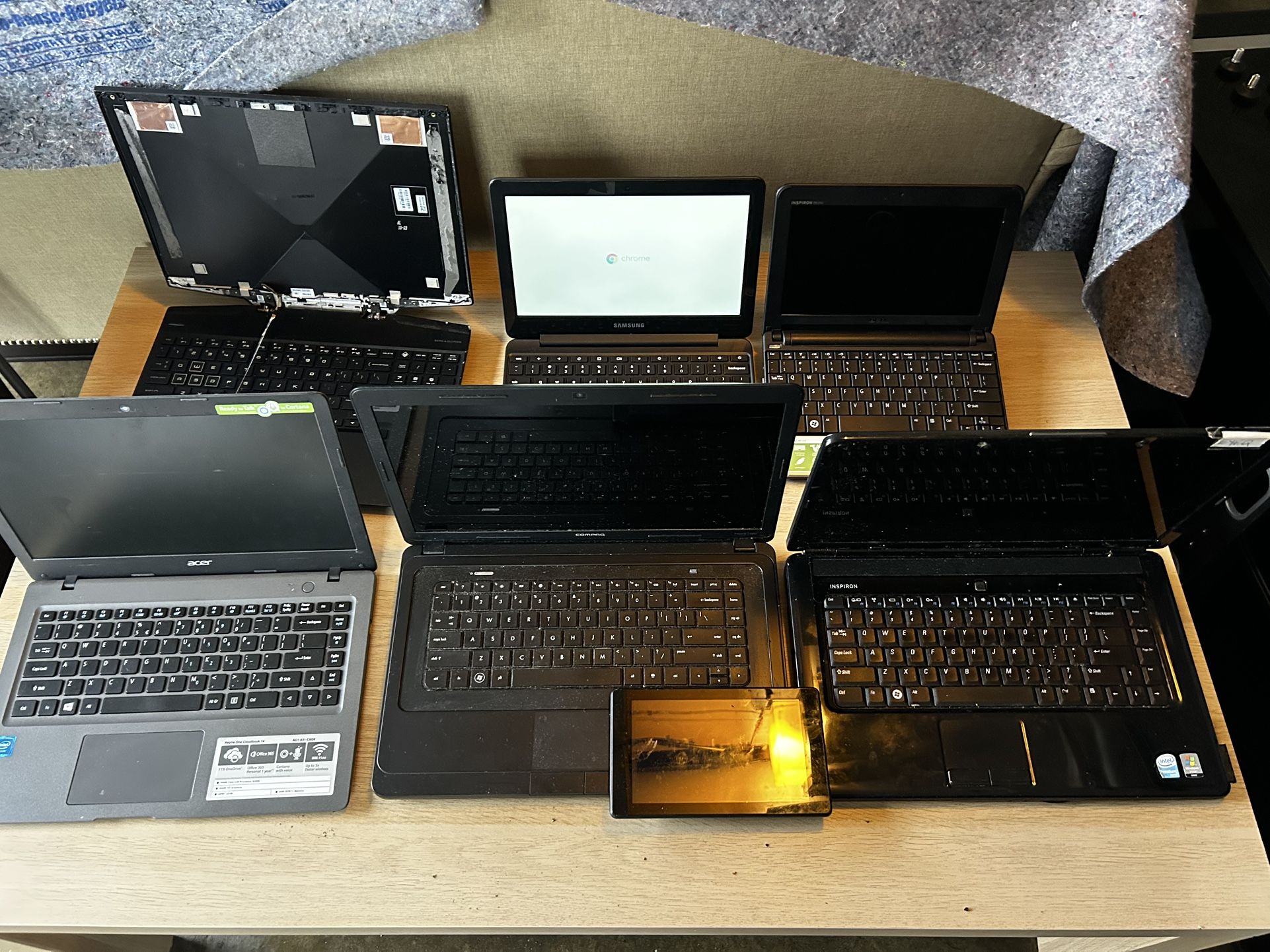 Laptops and tablet 7 pieces Lot