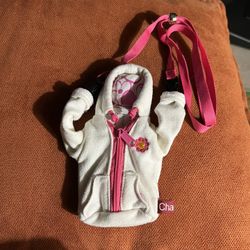 Cross Body Small Flip Cellphone Purse - HOODIE ! Pink