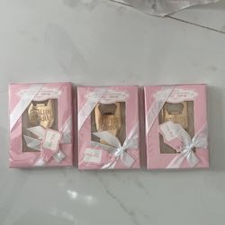 Baby Girl Shower Favor - Set Of 3 Bottle Openers 