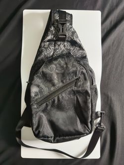 Black Gothic Skull Sling Bag Crossbody Chest Pack for Men Women Punk Style