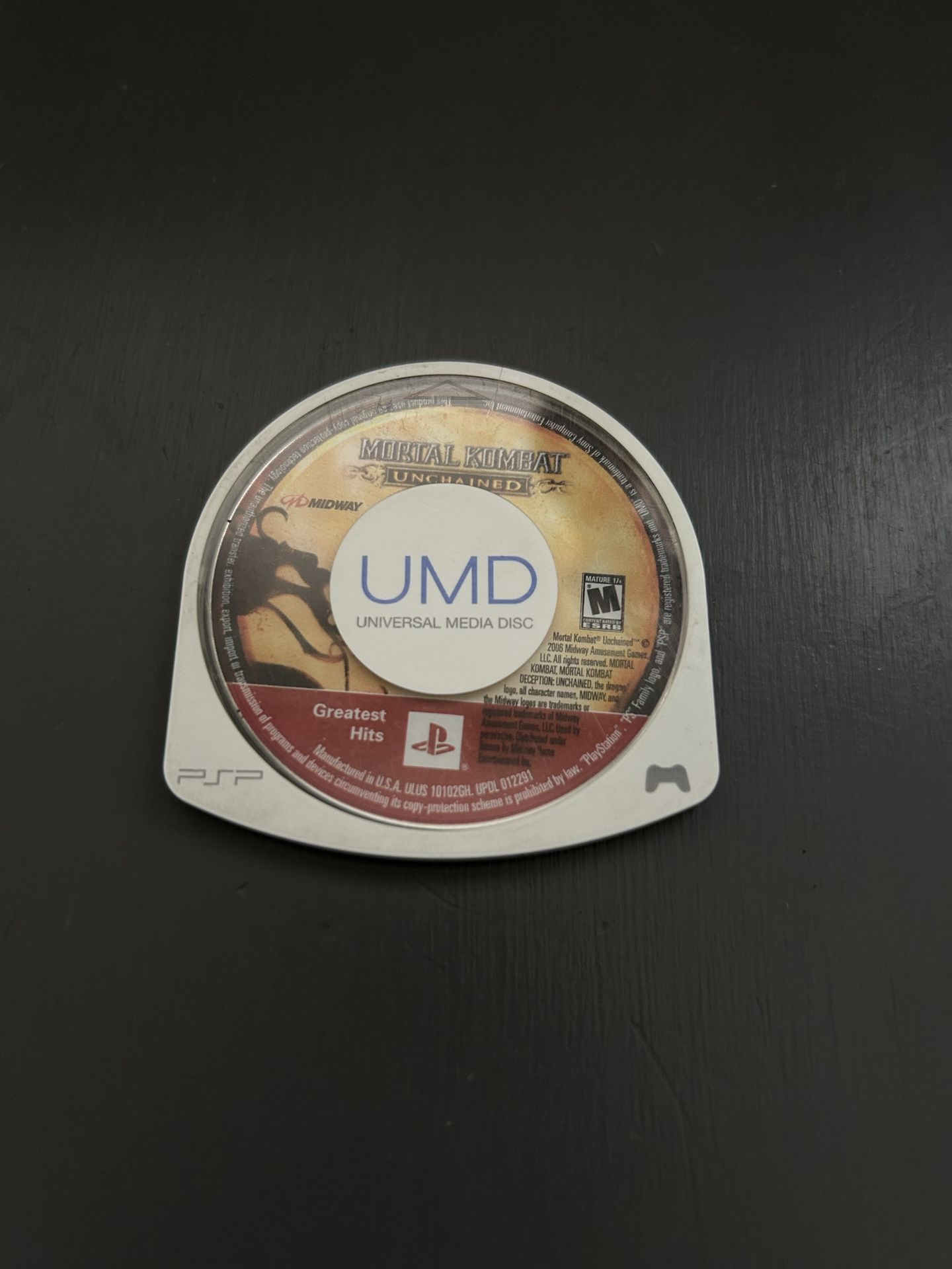 PSP Mortal Kombat Unchained Greatest Hits