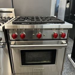 Wolf Stainless Steel Gas 30” Wide Range W/ Convection