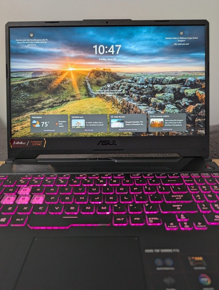 ASUS TUF15 Gaming laptop.