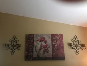 Frame with candle holders