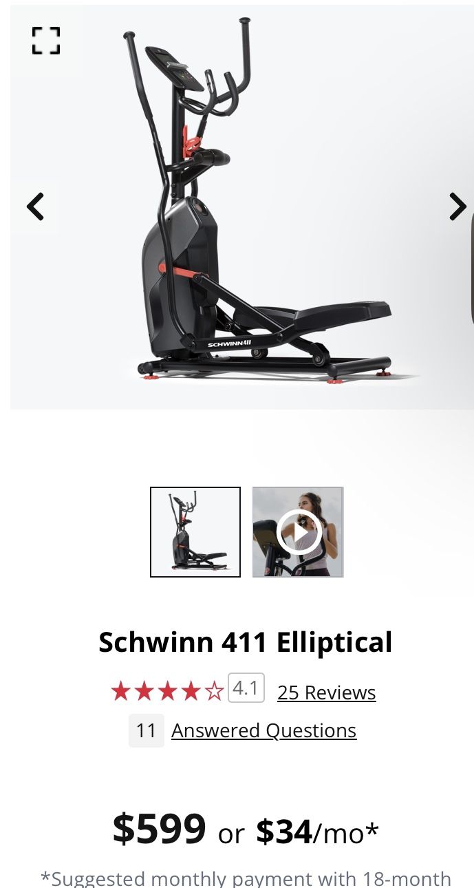 Schwinn 411 Elliptical 