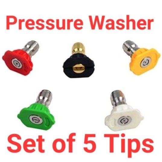 ☆ Brand New Set Of 5 Pressure Washer Tips