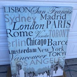 World Cities Wall Art Decor