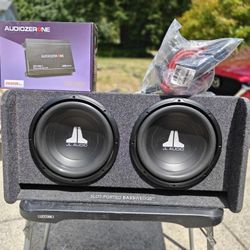 JL Audio 12" Subs Ported Box Amp And Wiring Kit