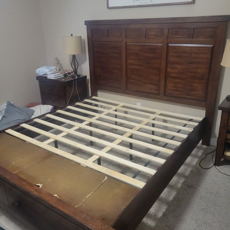 Wood Bed Frame King Sized