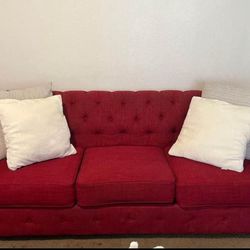 Red Sofa Couches Set