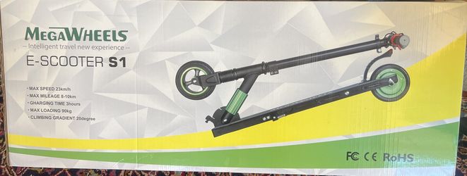 *MEGAWHEELS* S-1 Electric Scooter Lightweight, Foldable, 23 km/h Max Speed