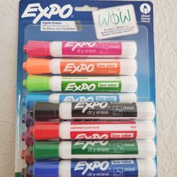 Expo Dry Erase Markers 12 Pack in Chisel Tip feature vibrant assorted colors