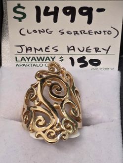 James Avery Long Sorrento 14kt Ring
