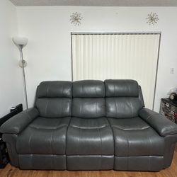 3-Piece Power Reclining Leather Sofa - Excellent  Mueble - Sofa de Cuero Reclinable