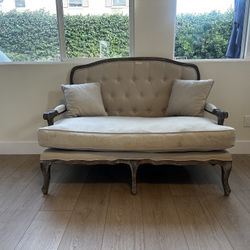 Beige Curved Back Sofa