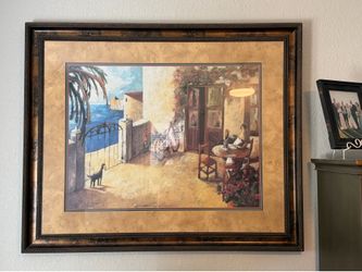 Framed Art Mediterranean Scene