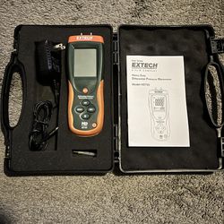 extech hd775 Pressure Manometer Heavy Duty With Case Ac Power Cable