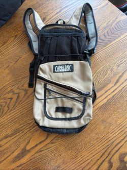 Vtg Beige CamelBak Mule Hydration Hiking Biking Backpack