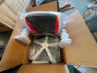 E-WIN Champion Upgraded Series Ergonomic Computer Gaming Office Chair with Pillows - CPG-REV Color is white black and red together you can see in phot