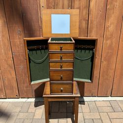 Vintage Jewelry Stand (with 4 Drawers, Necklace Hooks, Etc.)