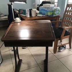 Retro Metal & Wood School Desk Brand New!