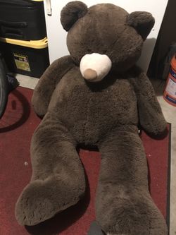 Large oversized 5 foot stuffed brown bear