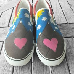 (BRAND NEW) Custom Made Painted Van Style Shoes