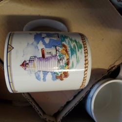 Light House Dinner Plate And Cups