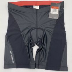 NWT [Nike] Cycling Padded Triathlon Shorts w/ Drawstring Black/Grey Womens Sz XS